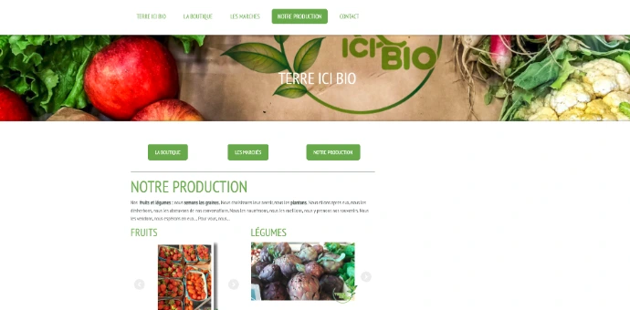 Site internet  Agriculteur BIO